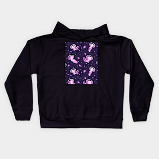 Kawaii Axolotl Space Astronaut Pattern Kids Hoodie